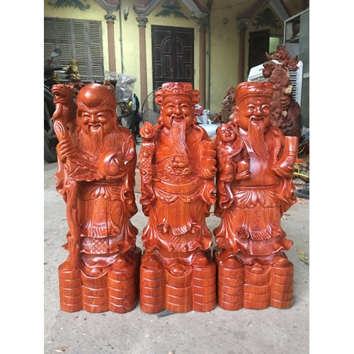 Bộ Tam Đa Gỗ Hương Nguyên Khối Cao 70Cm